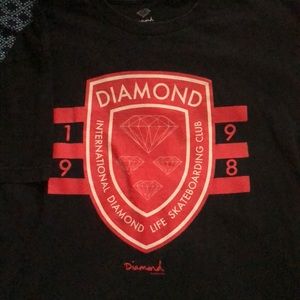 Mens Black and Red Diamond Supply CO 1998 sz L